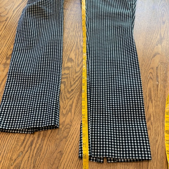 Joseph Ribkoff Print Stretch Pants Black White Sz 8 Geometric Easy Up Pull On - Picture 5 of 7
